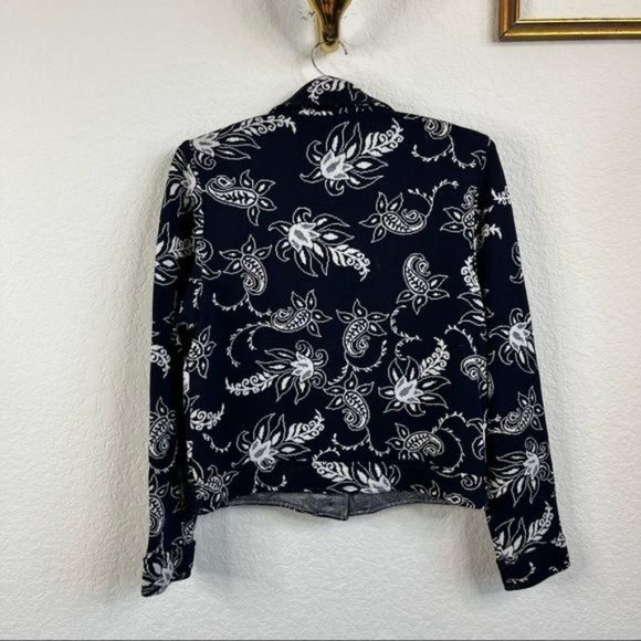 St John Knits Sailor Paisley Branded Logo Button Jacket Blazer - Picture 5 of 6